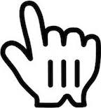 Hand icon cursor