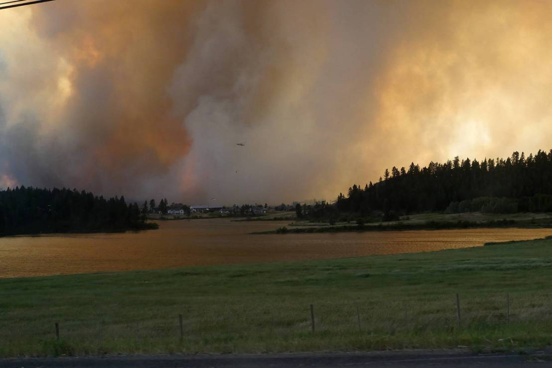 Wildfire near 100 Mile House